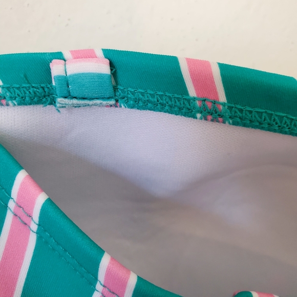 Draper James One Piece Billiard Style Striped‎ Green Pink Size Small Women NWT - Picture 8 of 12